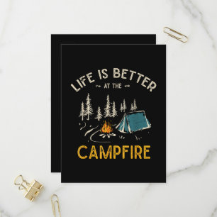 Life Is Better At The Campfire Funny Camper Invitation Postcard