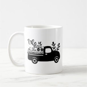Life Is Better At The Farmhouse Vintage Truck Coffee Mug