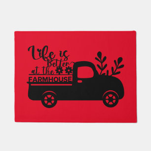 Life Is Better At The Farmhouse Vintage Truck Doormat