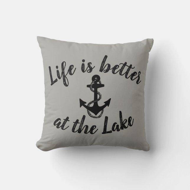 LIFE IS BETTER AT THE LAKE - anchor - two-sided | Cushion (Front)