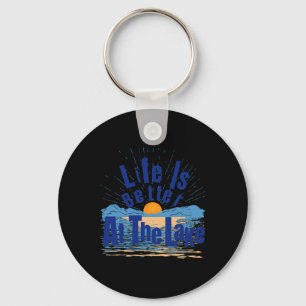 Life Is Better At The Lake Bum Fishing Boating Gif Key Ring
