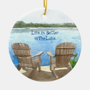 Life Is Better At The Lake Ceramic Ornament