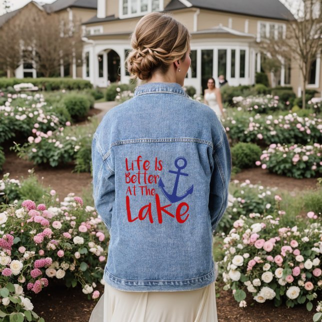 Life is Better at the Lake Denim Jacket (Wedding Back)