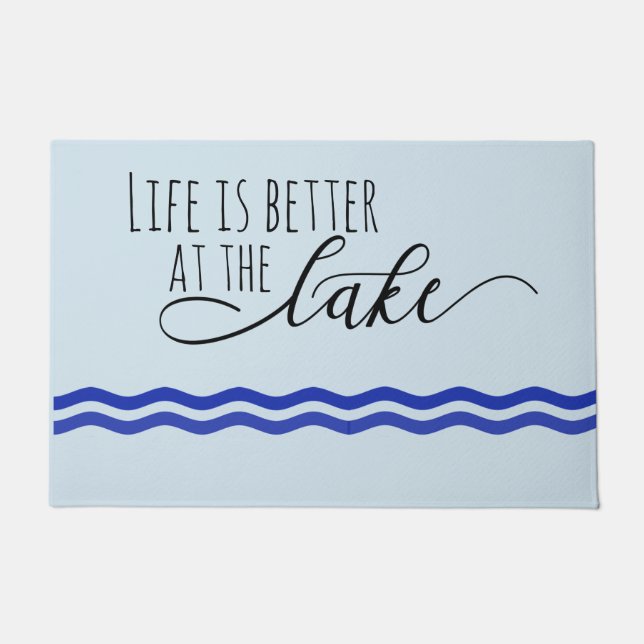 Life is Better at the Lake Door Mat Vacation (Front)