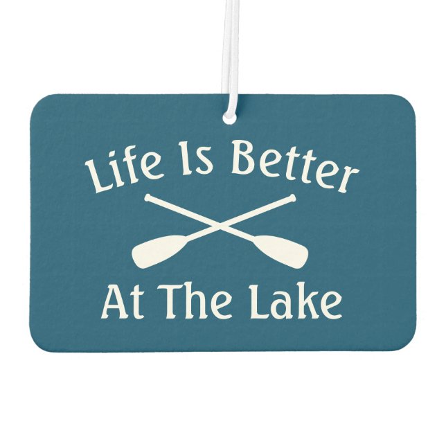 Life is better at the lake funny car Air Freshener (Back)
