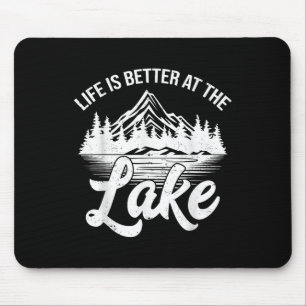 Life Is Better At The Lake Funny Fishing Boat Outd Mouse Pad