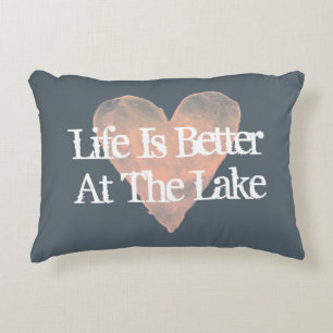 LIFE IS BETTER AT THE LAKE home accent pillows
