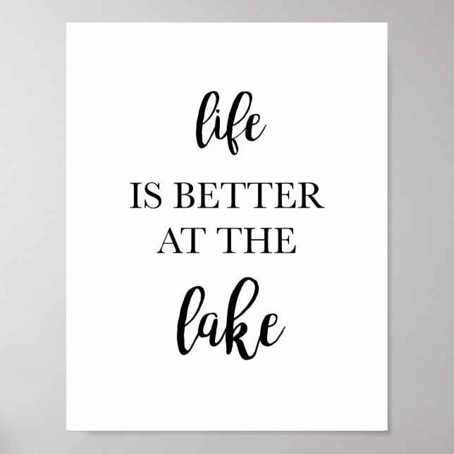 Life is Better at the Lake Home Decor Art Print (Front)