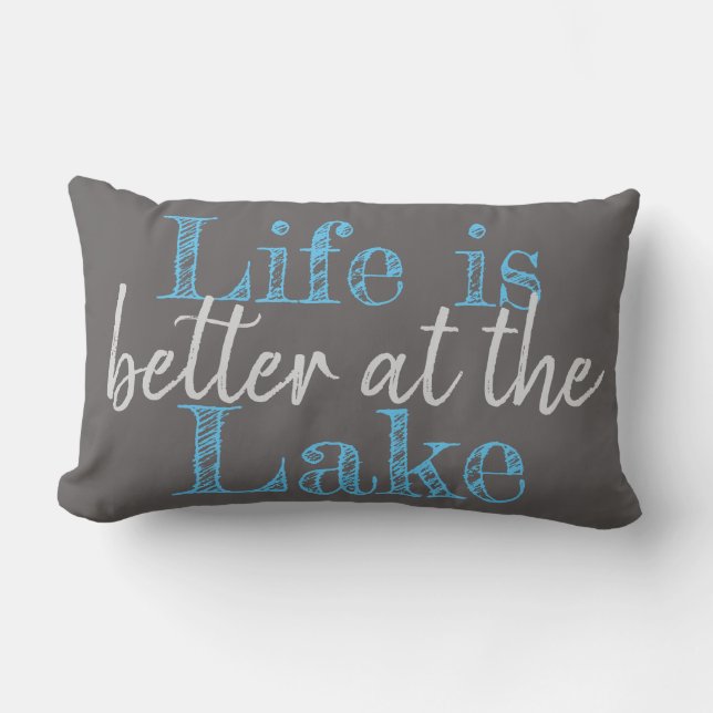 LIFE IS BETTER AT THE LAKE LUMBAR CUSHION (Front)