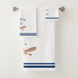 Life Is Better At The Lake Nautical Bath Towel Set