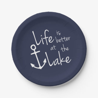 LIFE IS BETTER AT THE LAKE PAPER PLATE