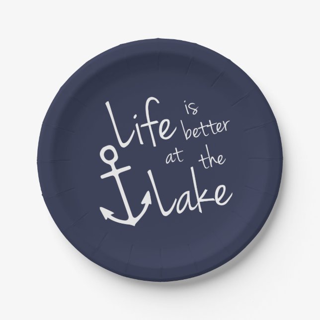 LIFE IS BETTER AT THE LAKE PAPER PLATE (Front)