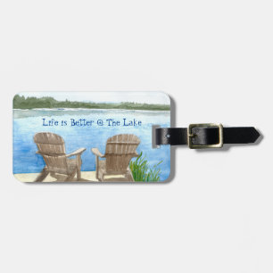 Life is Better At The Lake Personalised Luggage Tag