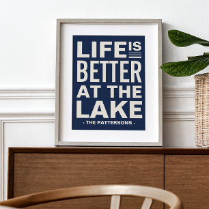 Life is Better at the Lake Personalised Print