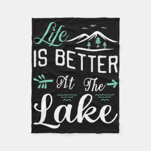 Life Is Better At The Lake Pontoon Sail Boating An Fleece Blanket