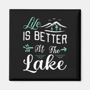 Life Is Better At The Lake Pontoon Sail Boating An Magnet