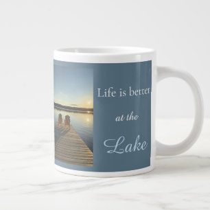 Life Is Better at the Lake Relaxing Lakeside Large Coffee Mug