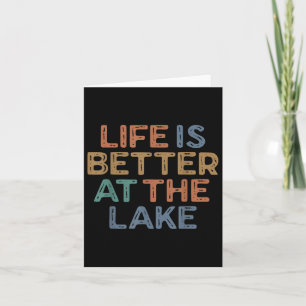 Life Is Better At The Lake Summer Vacation Boating Card