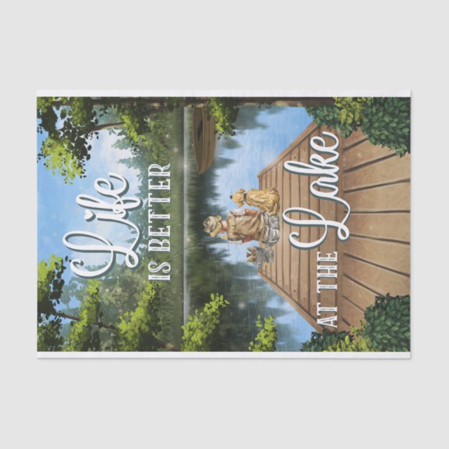 Life is Better at the Lake Tissue Paper (Front)