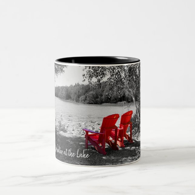 Life is better at the Lake Two-Tone Coffee Mug (Center)