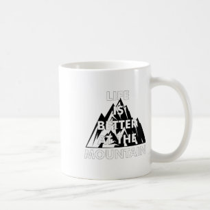 Life Is Better At The Mountain Skiing Snowboarding Coffee Mug