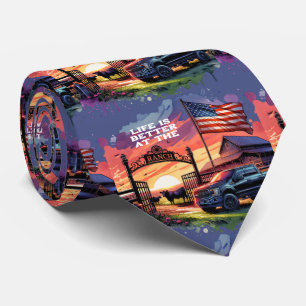 Life Is Better At The Ranch Tie