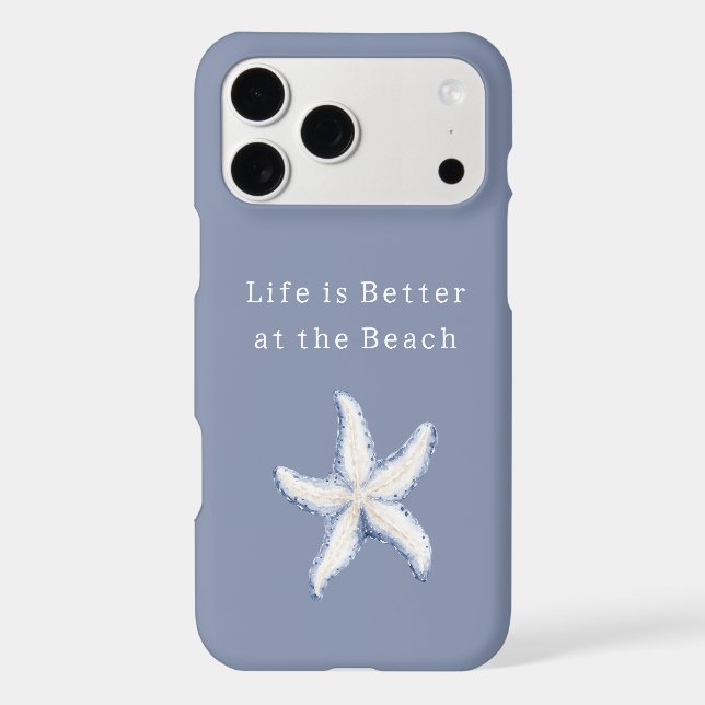 Life is Better Beach Blue White Starfish (Back)
