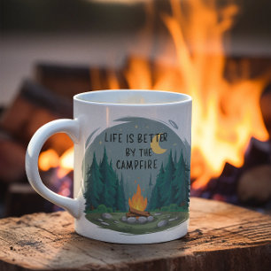 Life is Better By The Campfire Camping Campfire Coffee Mug