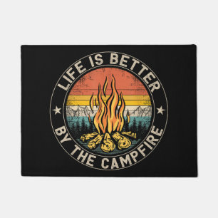 Life is Better By The Campfire Camping Campfire Doormat
