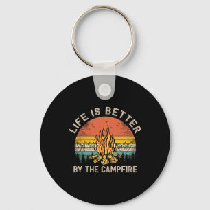 Life Is Better By The Campfire Camping Campfire Key Ring