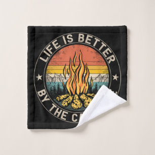 Life is Better By The Campfire Camping Campfire Wash Cloth