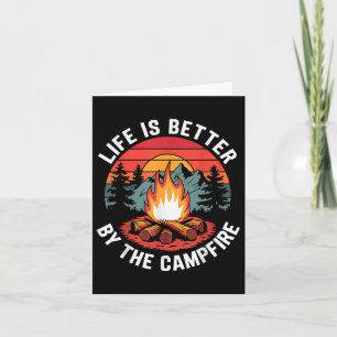 Life Is Better By The Campfire Camping Scouting Card