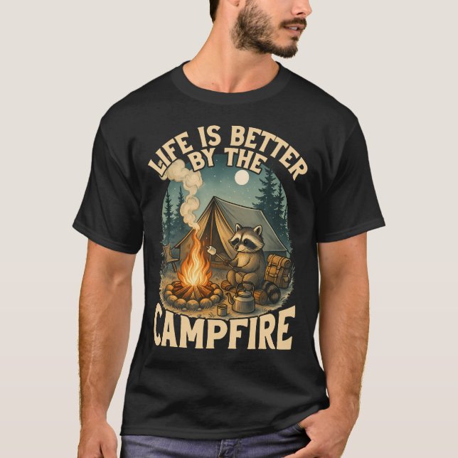 Life Is Better By The Campfire Smores Funny T-Shirt (Front)