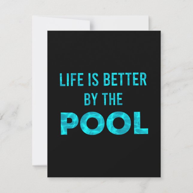 Life Is Better By The Pool Swimming Summer (Front)