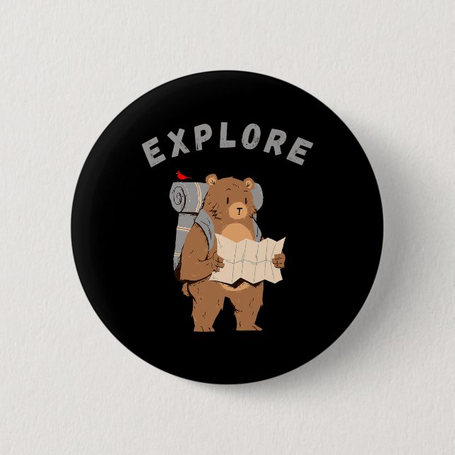 Life Is Better Camping And Exploring  6 Cm Round Badge (Front)