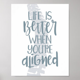 Life is better, Chiropractic Poster, Chiropractic, Poster
