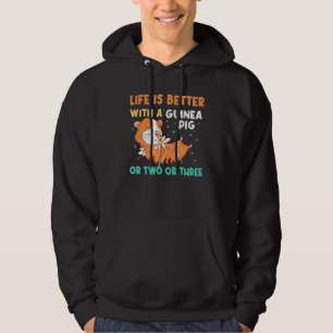 Life Is Better Guineas Wheek Cavy Kids Guinea Pig  Hoodie