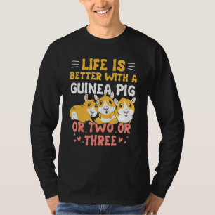 Life Is Better Guineas Wheek Cavy Kids Guinea Pig T-Shirt