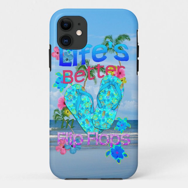 Life Is Better In Flip Flops Case-Mate iPhone Case (Back)