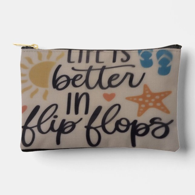life is better in flip flops cosmetic pouch (Front)