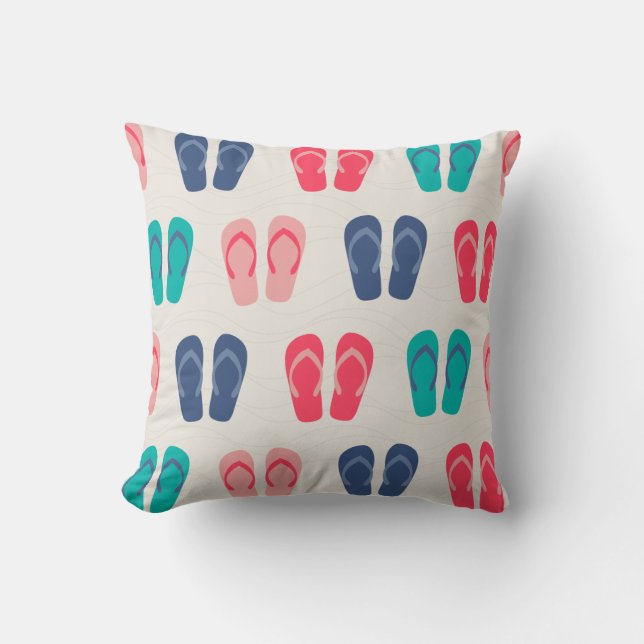 Life is better in Flip Flops Cushion (Front)
