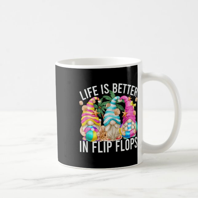 Life Is Better In Flip Flops For Beach Girls Summe Coffee Mug (Right)