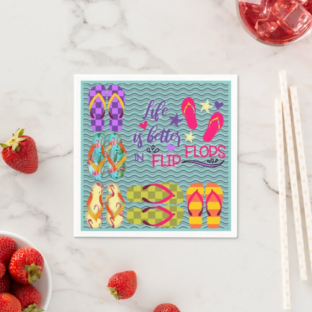 Life is Better in Flip Flops Napkin (Insitu)