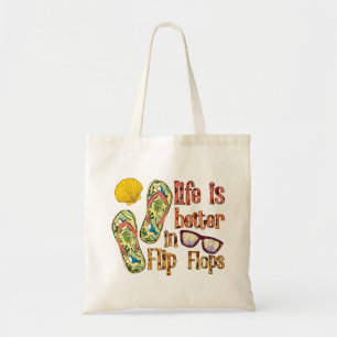 Life is Better in Flip Flops Summer Vibes Tote Bag