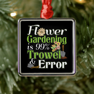 Life is Better in the Garden - Zinnia Flower Metal Ornament