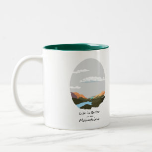 Life is better in the mountain Two-Tone coffee mug