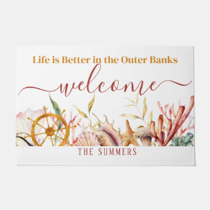 Life is Better  in the Outer Banks, WELCOME  Doormat
