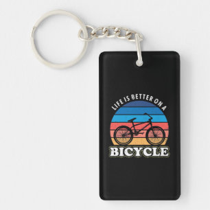 Life Is Better On A Bicycle Key Ring