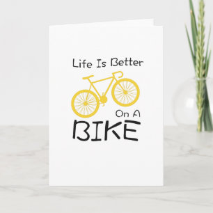 Life Is Better On A Bike Cycling Cute Gift Holiday Card
