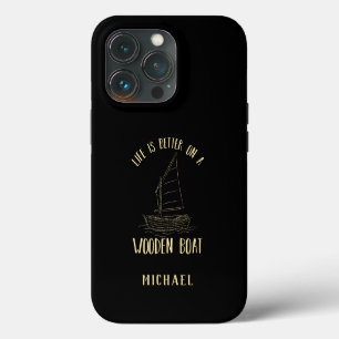 Life is Better on A Boat Nautical Personalised iPhone 13 Pro Case